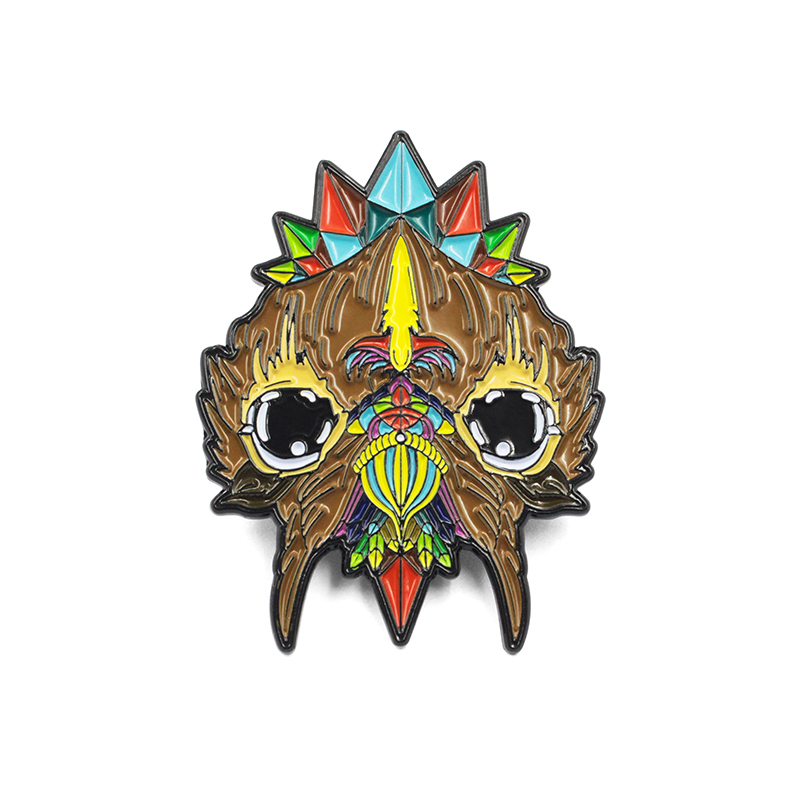 Pin de solapa de esmalte duro personalizado de dibujos animados con logotipo de diseño