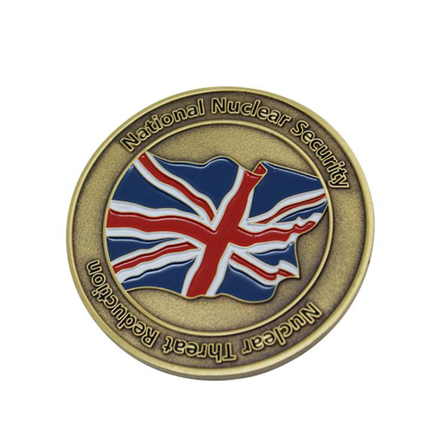 Moneda de desafío de metal de esmalte suave con logotipo personalizado de Inglaterra