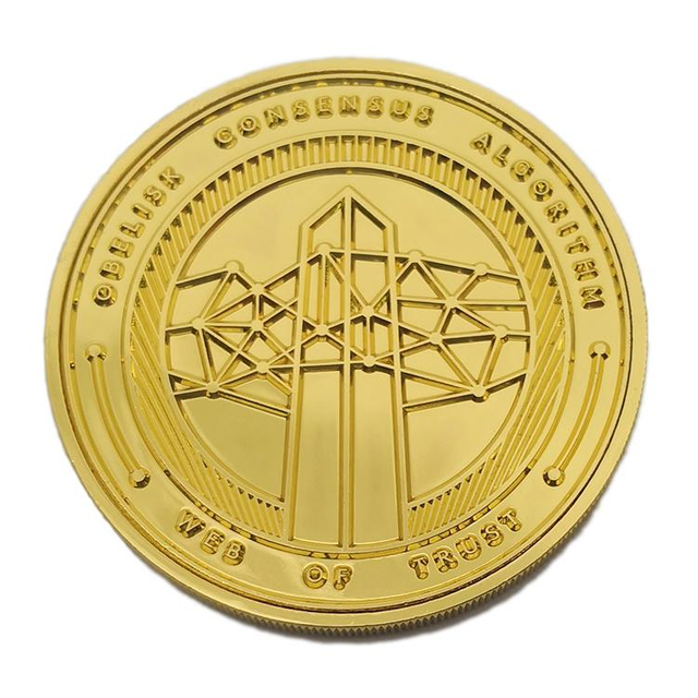 Moneda de oro de metal de fundición a presión personalizada 2D