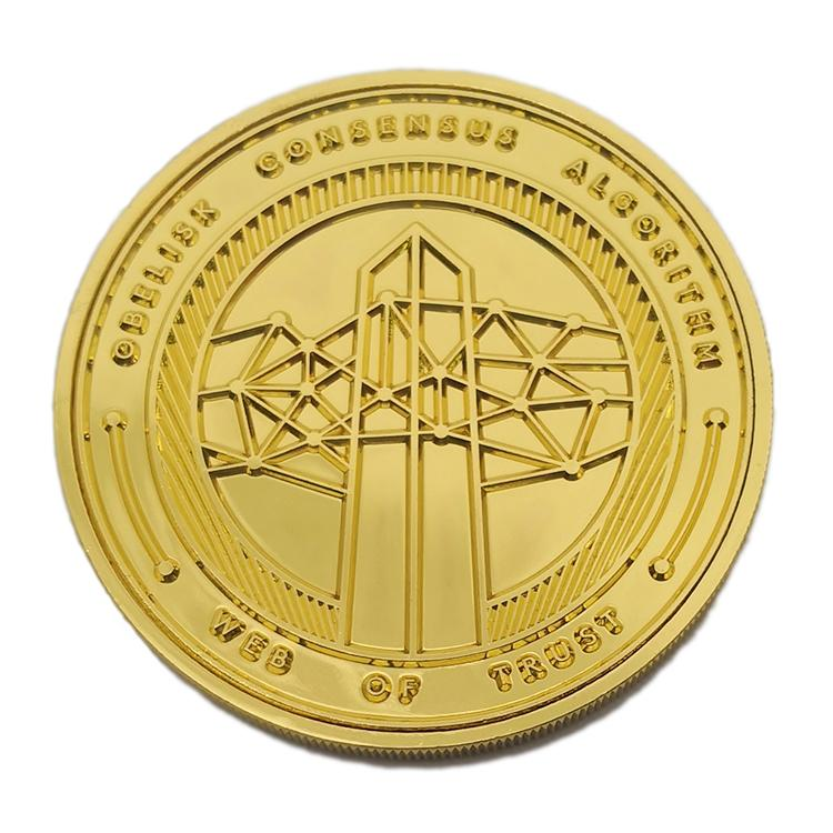 Moneda de oro de metal de fundición a presión personalizada 2D