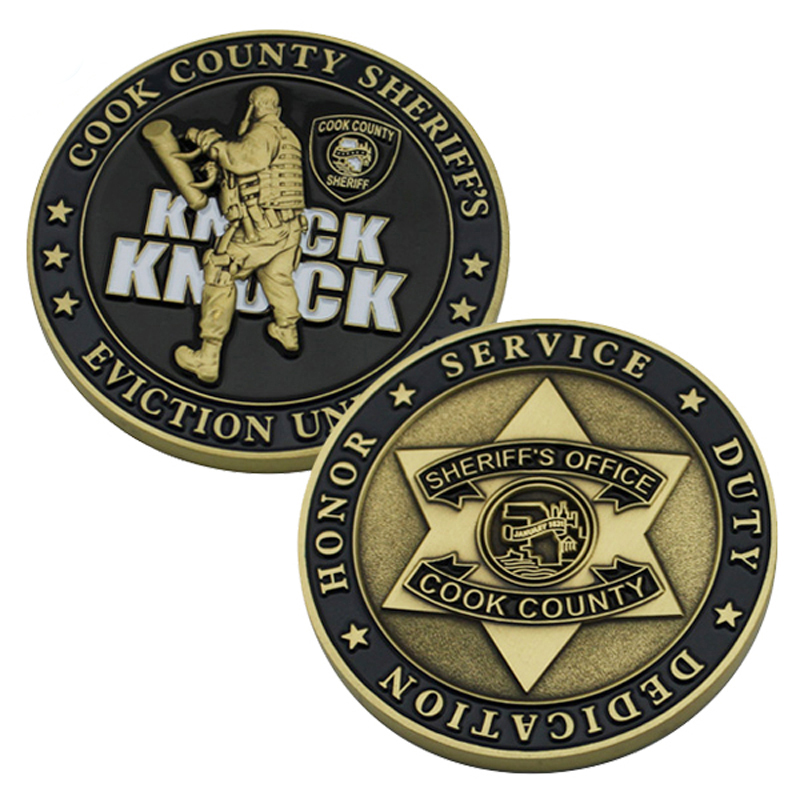 Monedas de desafío personalizadas de la policía militar de la marina de guerra de esmalte suave personalizadas a la venta
