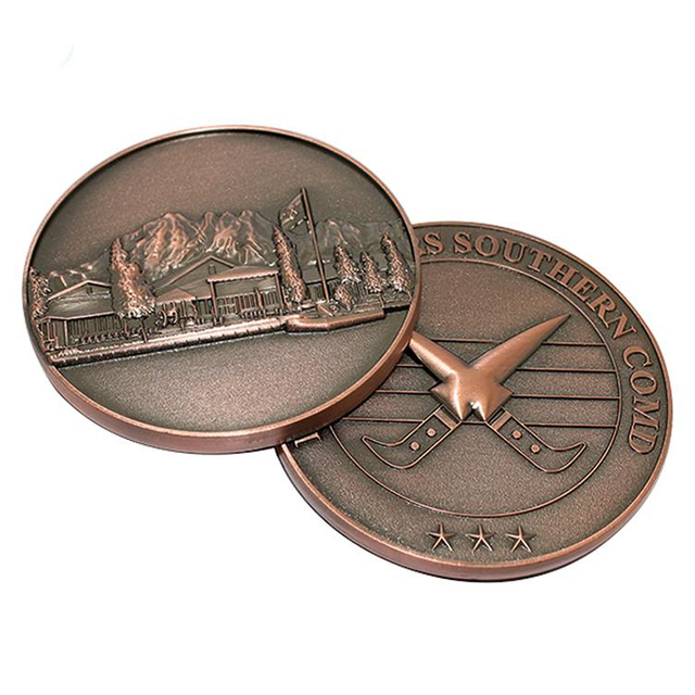 Moneda de desafío personalizada de metal paquistaní de cobre 3D