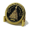 Moneda de oro de metal de Navidad de esmalte suave de cristal personalizado