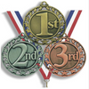 1.a 2.a 3.a medalla deportiva de premio de metal personalizada de recuerdo en blanco