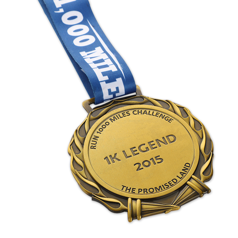 Medalla de oro de carrera personalizada Virtual Medalla de corredor de carrera virtual de 1K cerca de mí