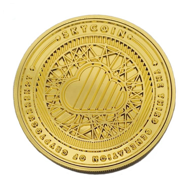 Moneda de oro de metal de fundición a presión personalizada 2D