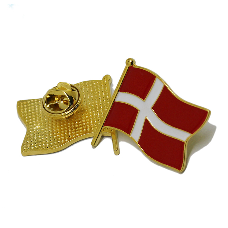 Pin de solapa de bandera de país de esmalte suave de metal