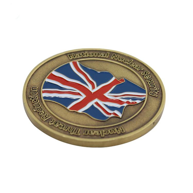 Moneda de desafío de metal de esmalte suave con logotipo personalizado de Inglaterra