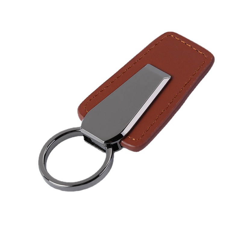 Llaveros de cuero a granel personalizados para grabar cuero de hombres
