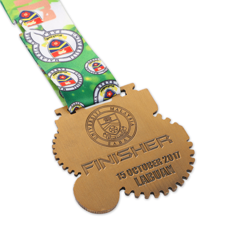 Desafío 35K Estrella de Bronce Ciclismo Relegious Milagroso Collar Medallas y Cintas Militares