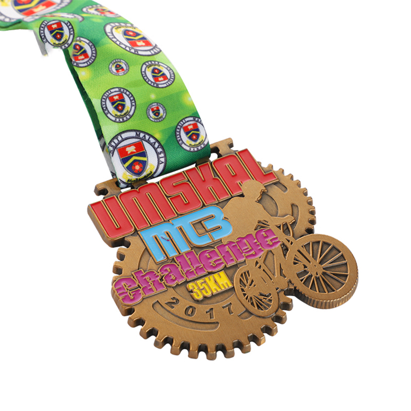 Desafío 35K Estrella de Bronce Ciclismo Relegious Milagroso Collar Medallas y Cintas Militares