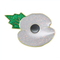 Pin de solapa de metal con purpurina colorida y amapola con epoxi