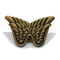 Pin de solapa con forma de ala 3D en oro antiguo