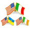 Pin de bandera de país de esmalte duro suave