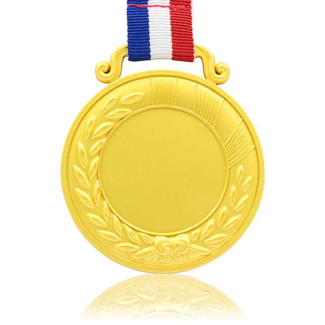 Medalla en blanco personalizada, barata, personalizada, para deportes 3D, venta al por mayor de oro 