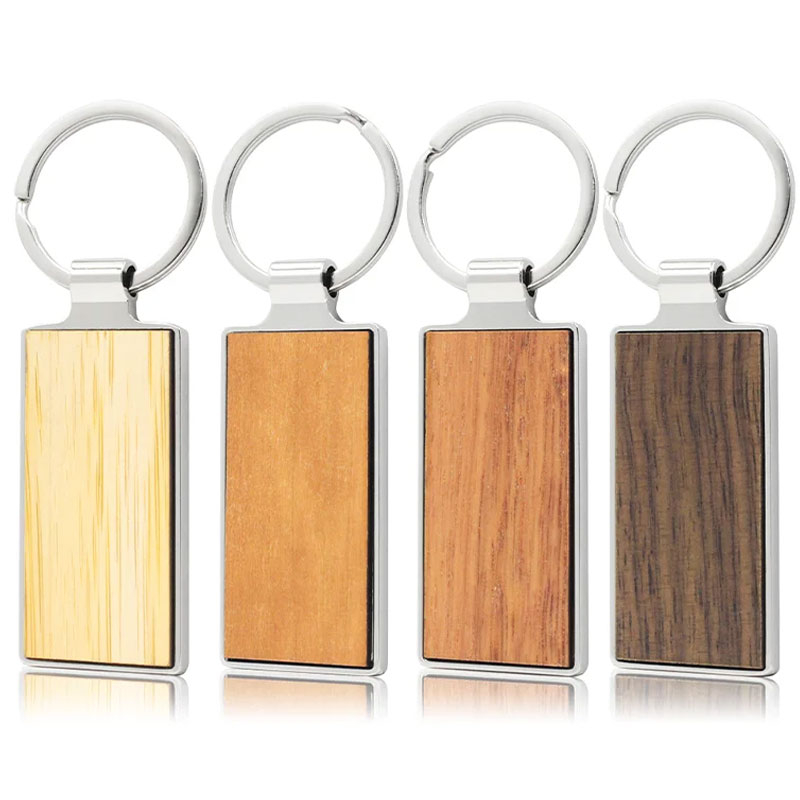 Llavero Llaveros de madera de madera grabados con láser creativos