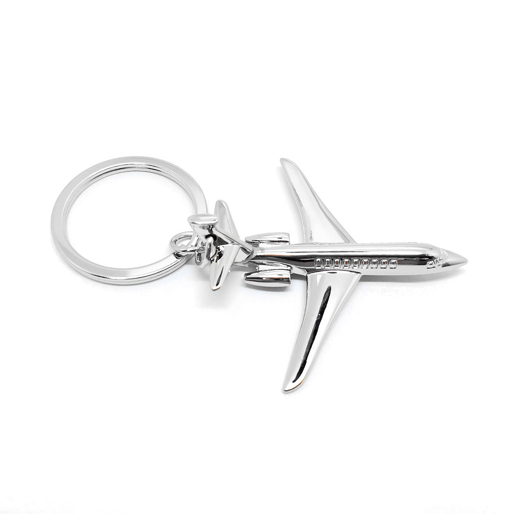 Llavero personalizado de avión con logotipo de metal personalizado modelo 3D