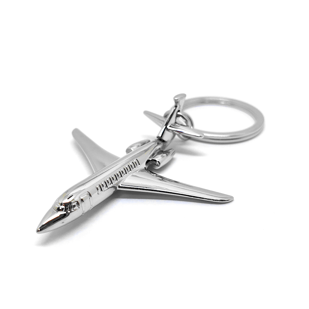 Llavero personalizado de avión con logotipo de metal personalizado modelo 3D