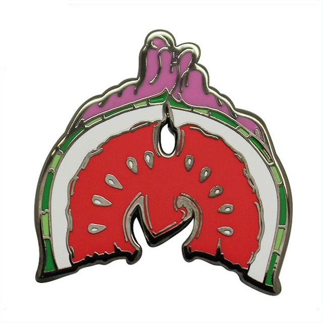 Pin de esmalte duro personalizado de metal de frutas de sandía