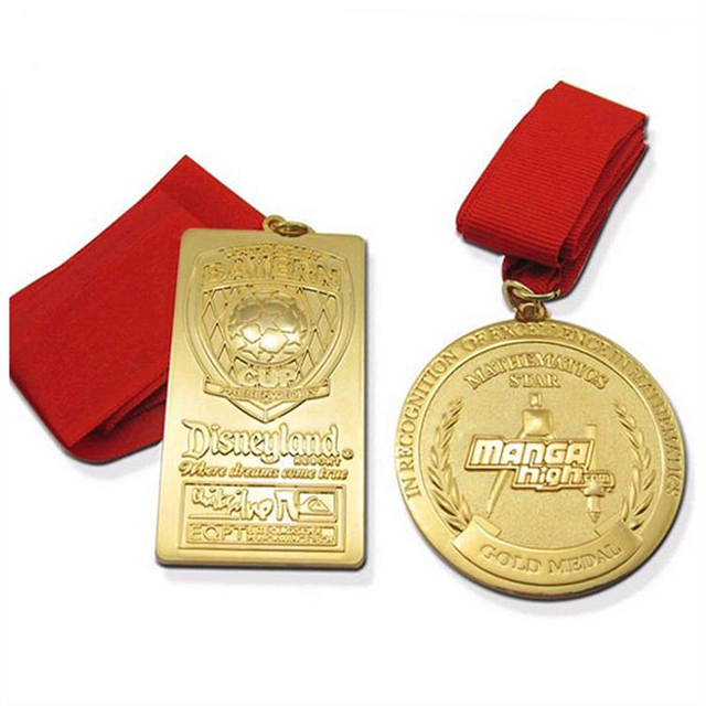 Medalla de oro de metal de fútbol de fútbol personalizada 3D