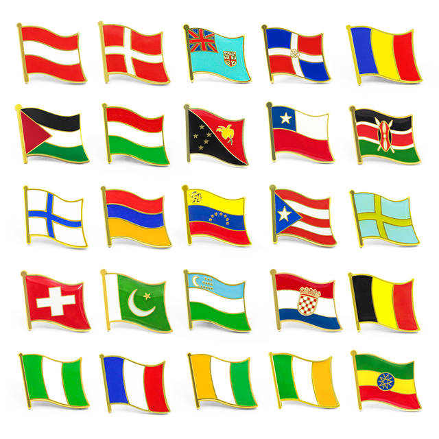 Pin de bandera de esmalte personalizado