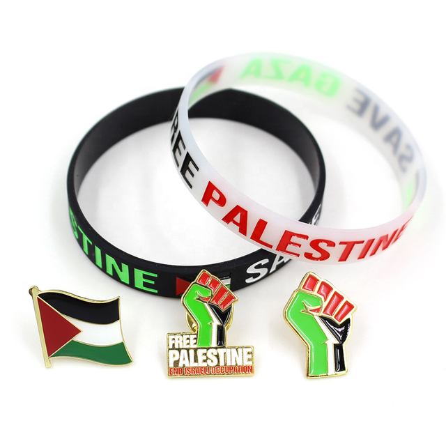 Pin de solapa con bandera de Palestina de esmalte duro suave 