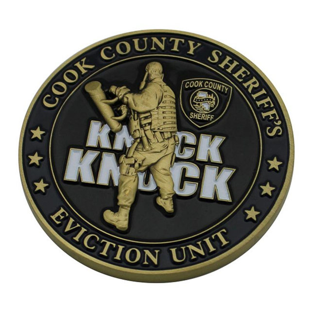 Moneda de desafío de metal de esmalte suave personalizada 3D