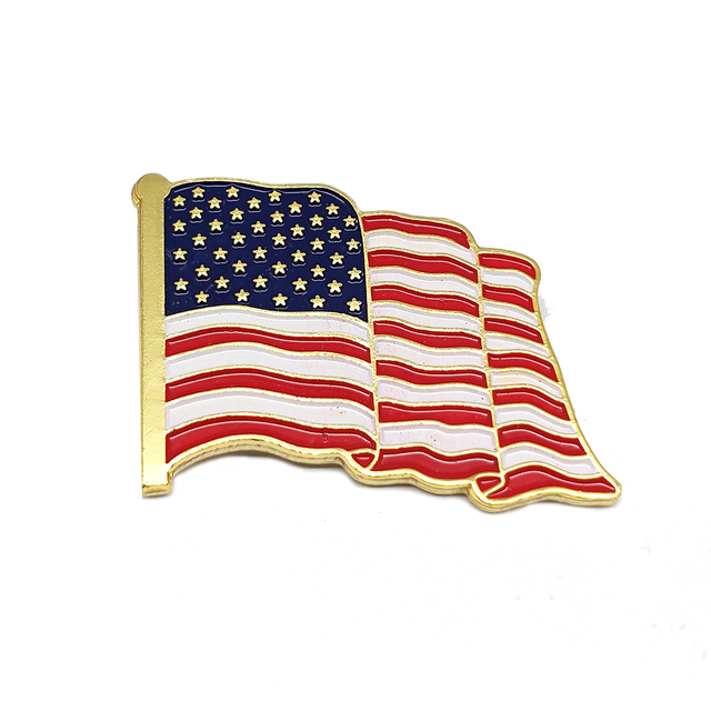 Pin esmaltado de solapa personalizado con bandera estadounidense de Estados Unidos, EE. UU., cerca de mí