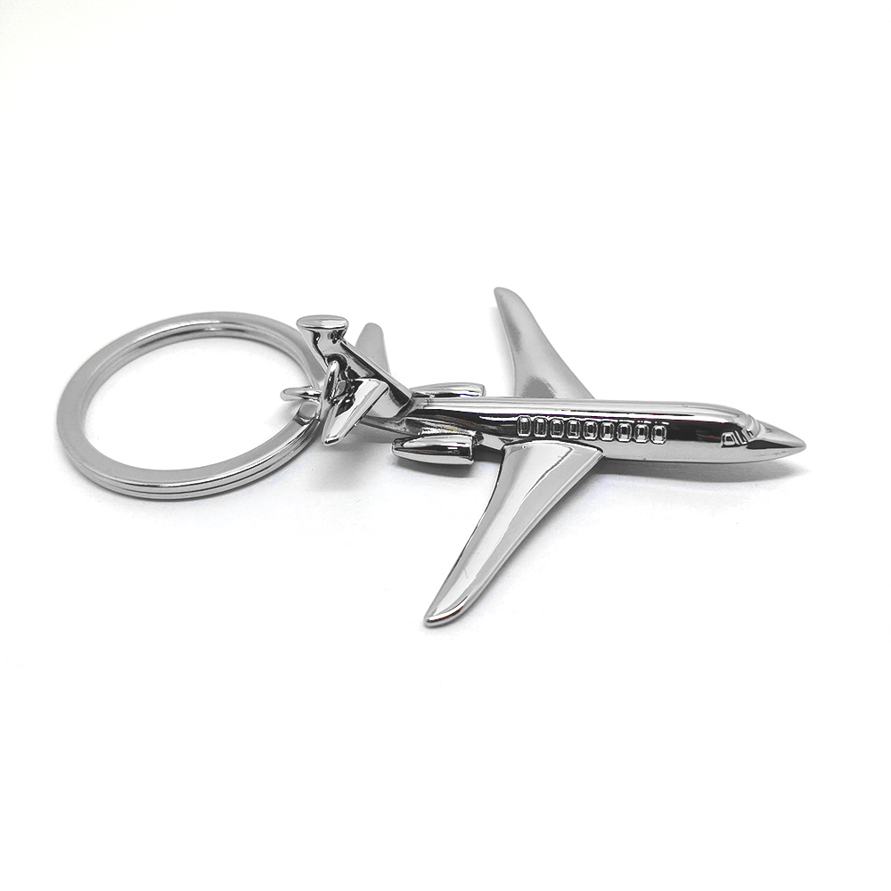 Llavero personalizado de avión con logotipo de metal personalizado modelo 3D