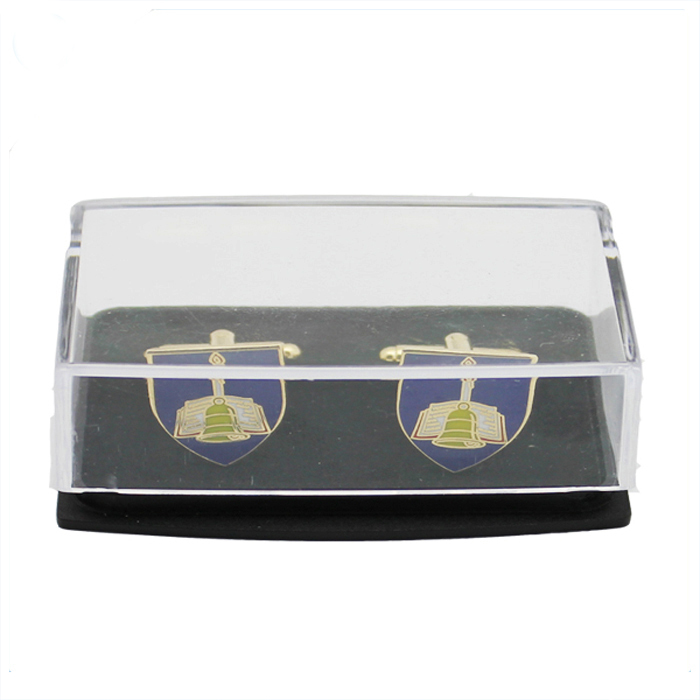 Gemelos de metal personalizados con caja de regalo
