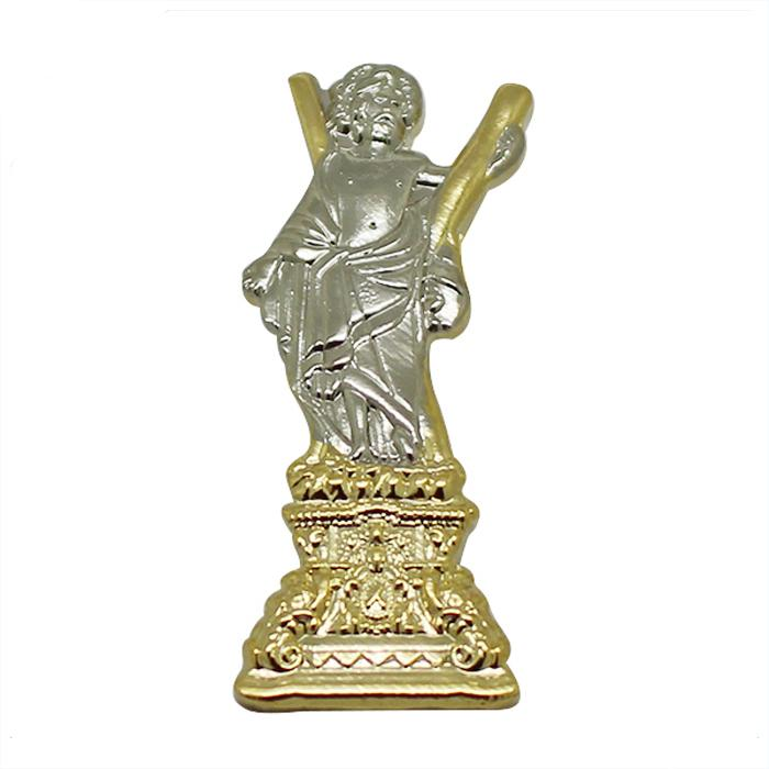 Pin de solapa de metal con figura 3D de doble revestimiento