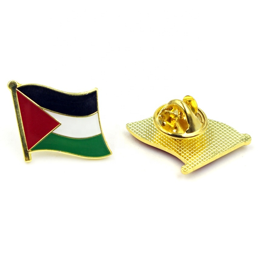 Pin con distintivo de bandera de Palestina de esmalte duro suave