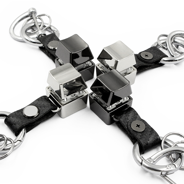 Llavero personalizado de la persona agitada de la llave de la tecla del teclado mecánico del interruptor del clic