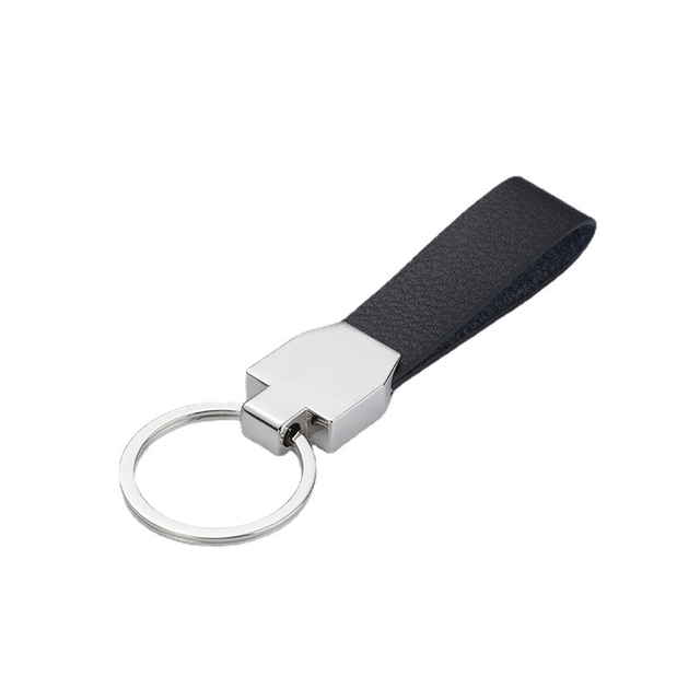 Llaveros de cuero de metal personalizados en blanco personalizados