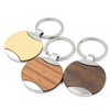 Llavero de madera con diseño redondo personalizado, llavero de madera con grabado
