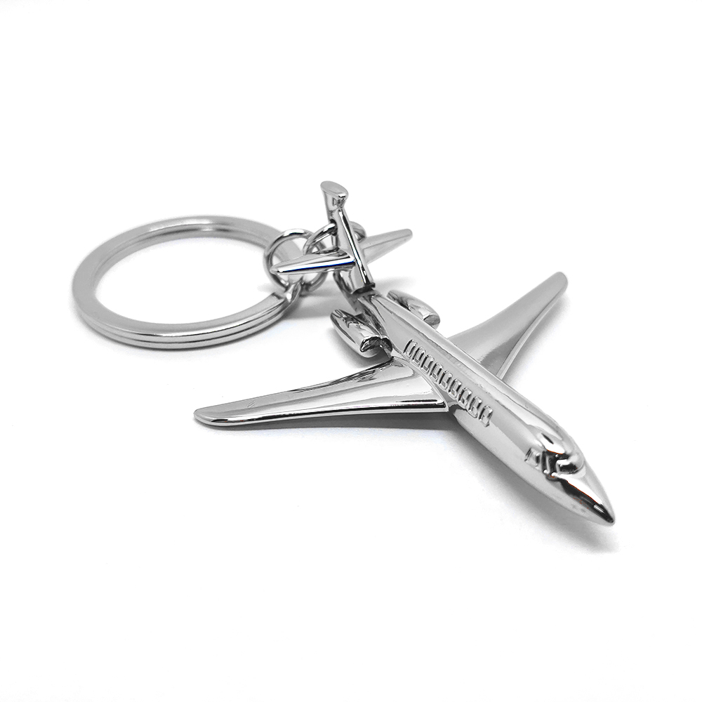 Llavero personalizado de avión con logotipo de metal personalizado modelo 3D