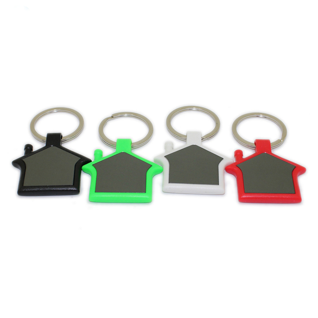 Llavero duro de PVC duro con forma de casa colorida personalizada