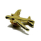 Pin de solapa de metal de avión 3D dorado y plateado