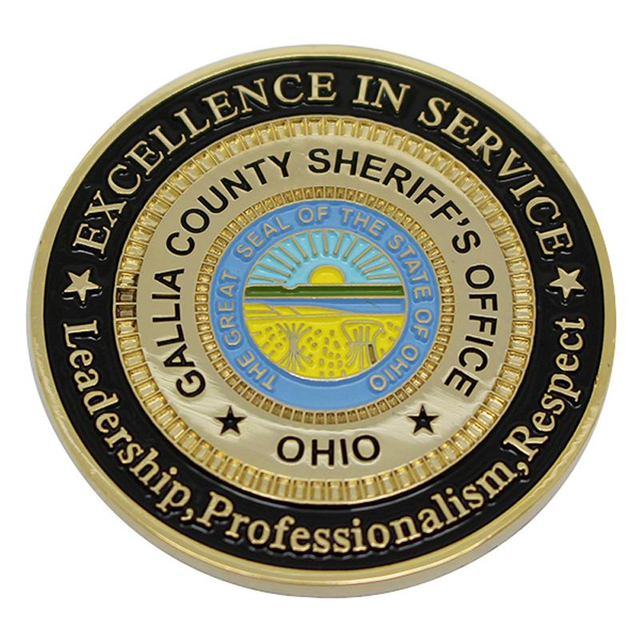 Moneda de desafío de metal de esmalte suave del Sheriff de EE. UU.