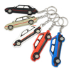 Llavero de PVC de goma suave con forma de coche personalizado